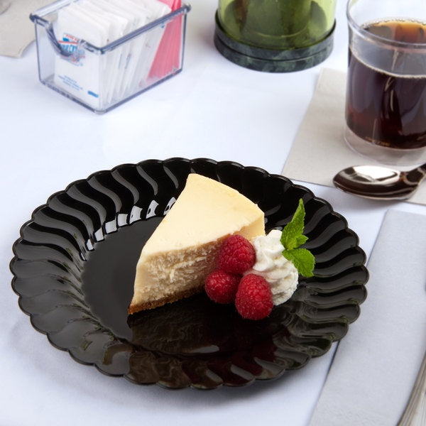 7.5In Black Salad Plates-18Pk