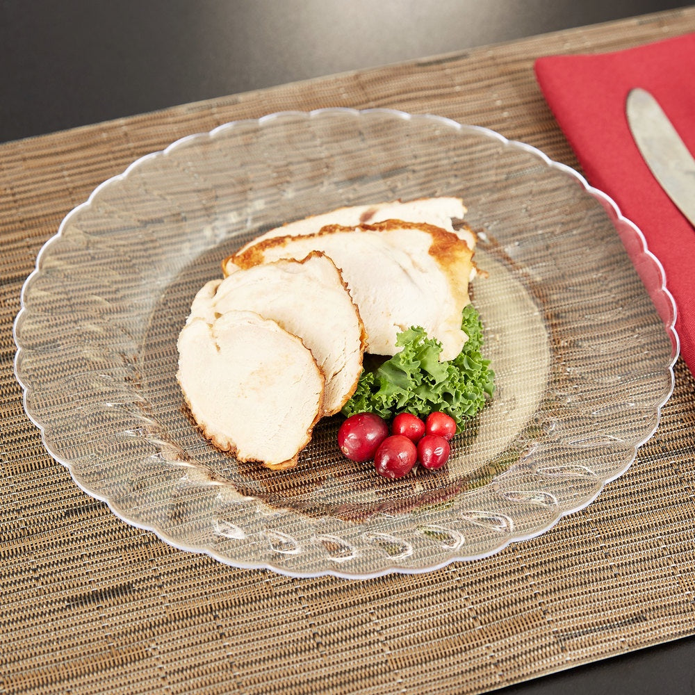 9" Dinner Plates,Clear,18/Pack