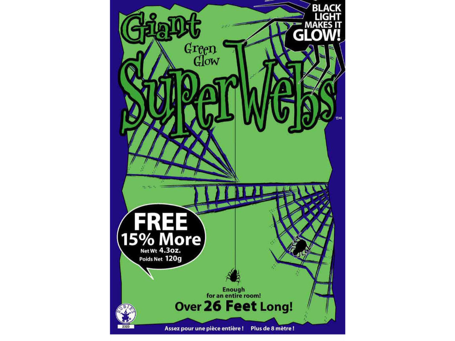 Giant Green Glow Spiderweb