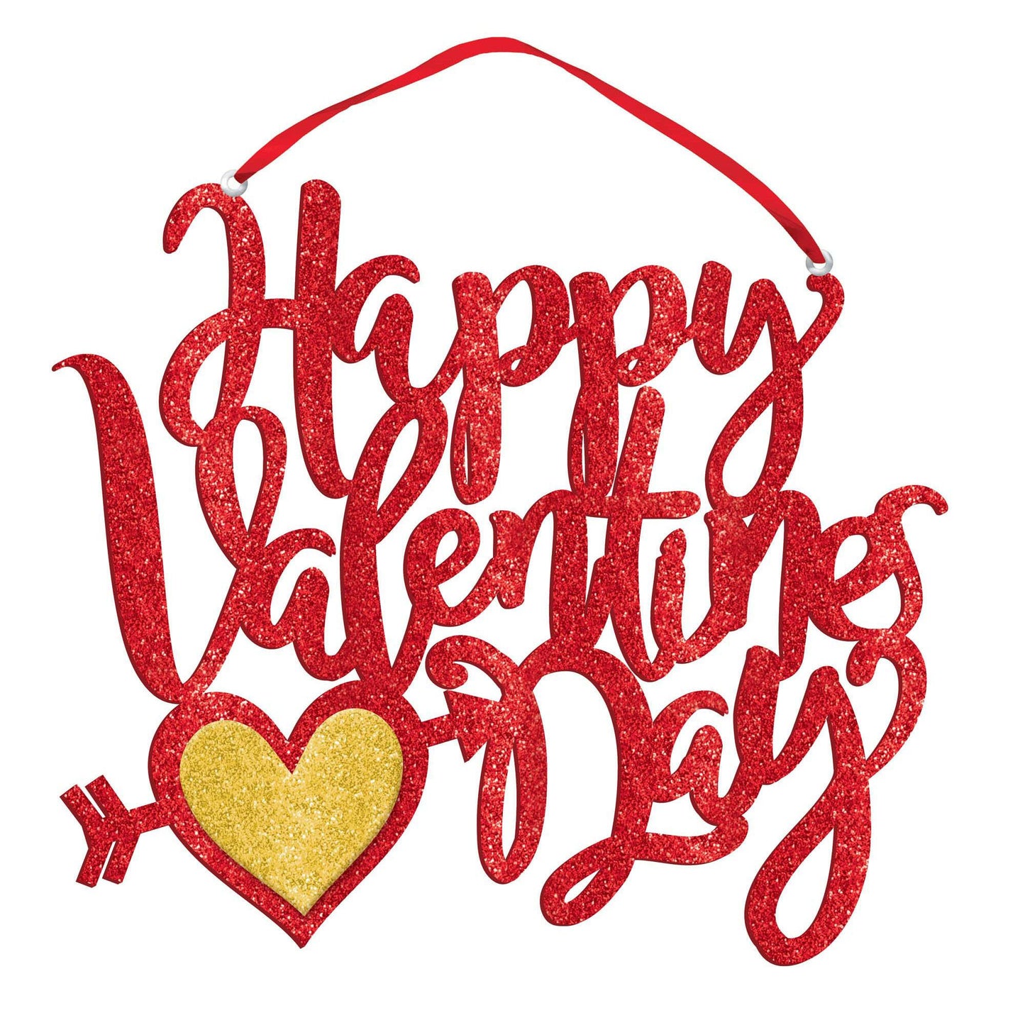 Valentine'S Day Foam Glitter Sign