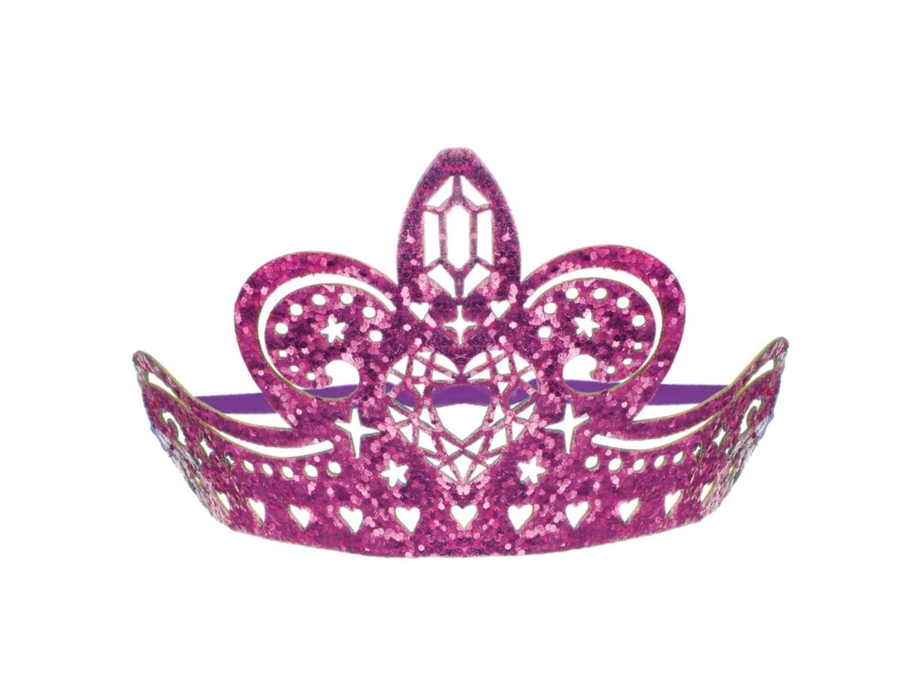 Sparkle Glitter Paper Tiaras, 30" X X 3 1/2", 8/Pk