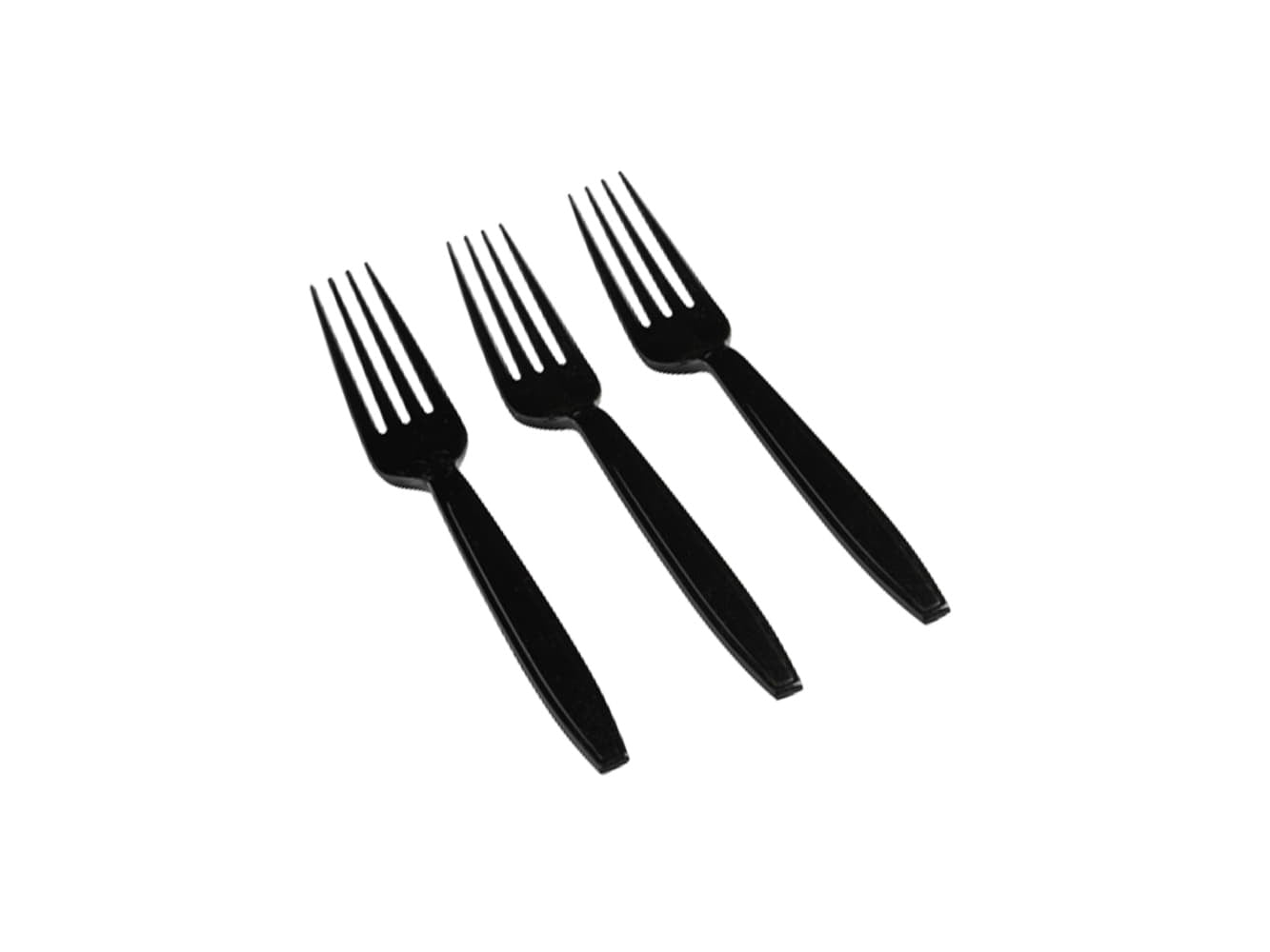 Flairware Fork Black Heavy Styrene-100Pcs