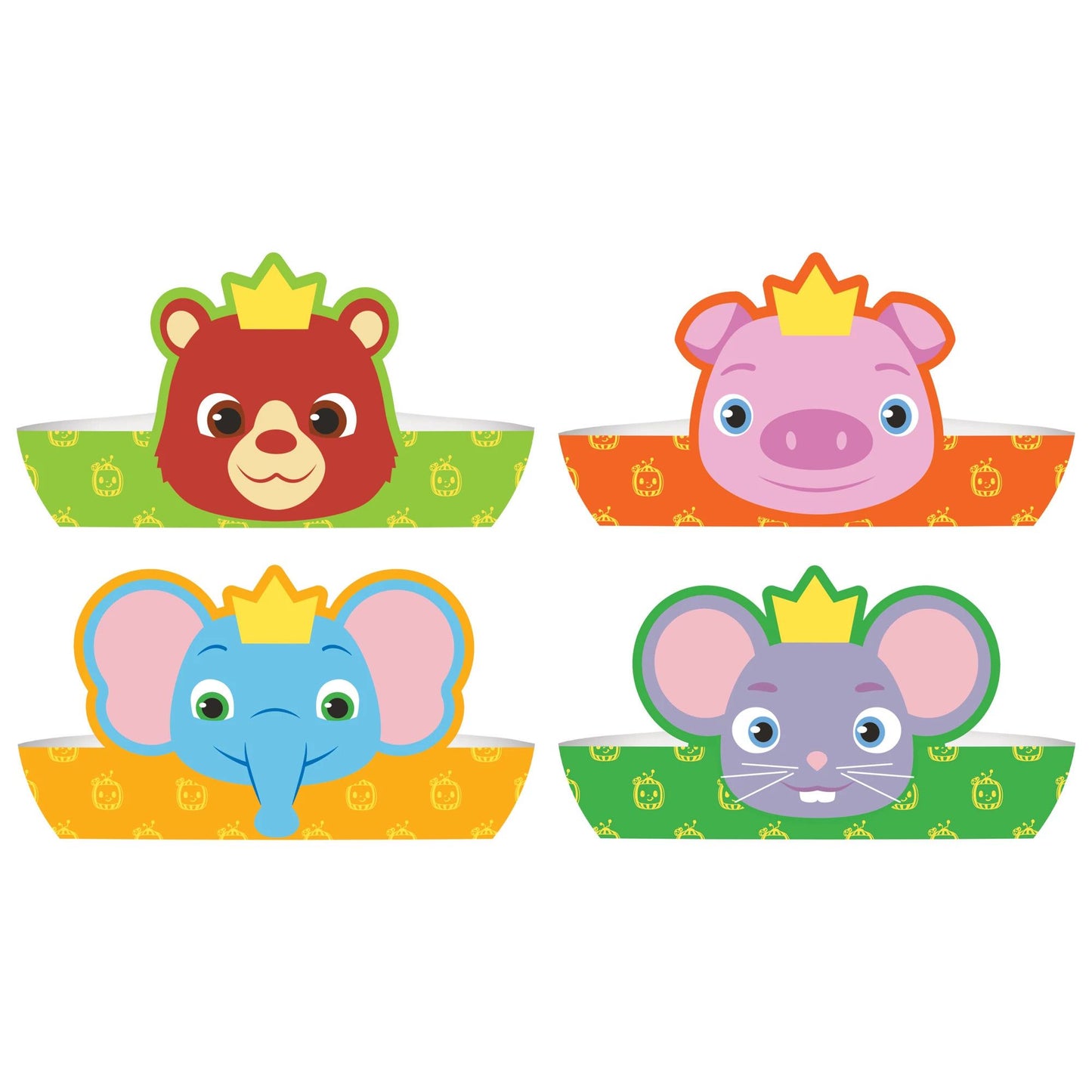 Cocomelon Paper Crowns-8Pcs