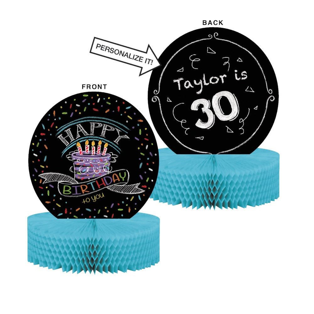 Chalk Birthday Centerpiece/Disc