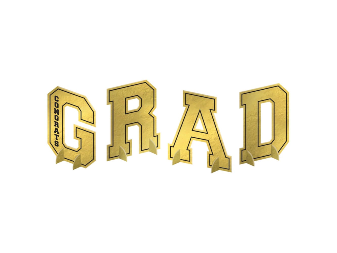 Grad Foil Centerpiece-Gold