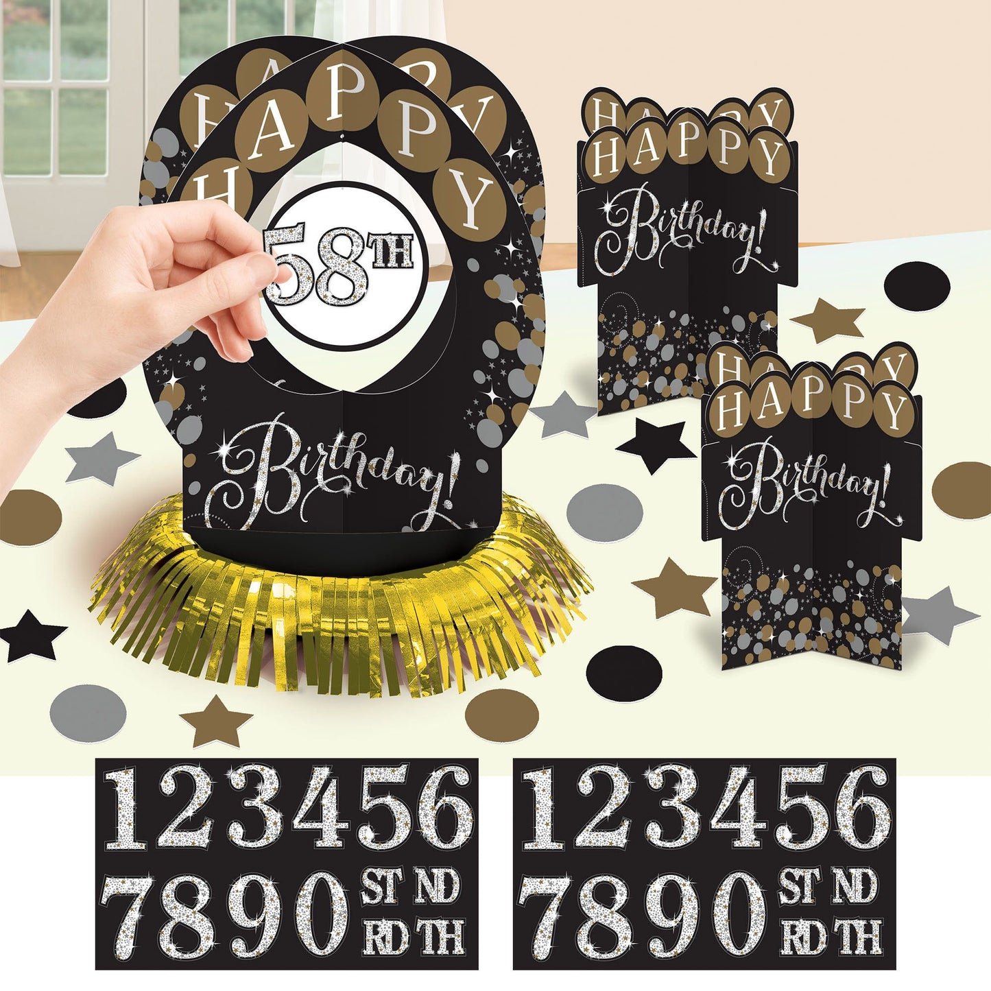 Sparkling Celebrations Add‑An‑Age Table Decorations