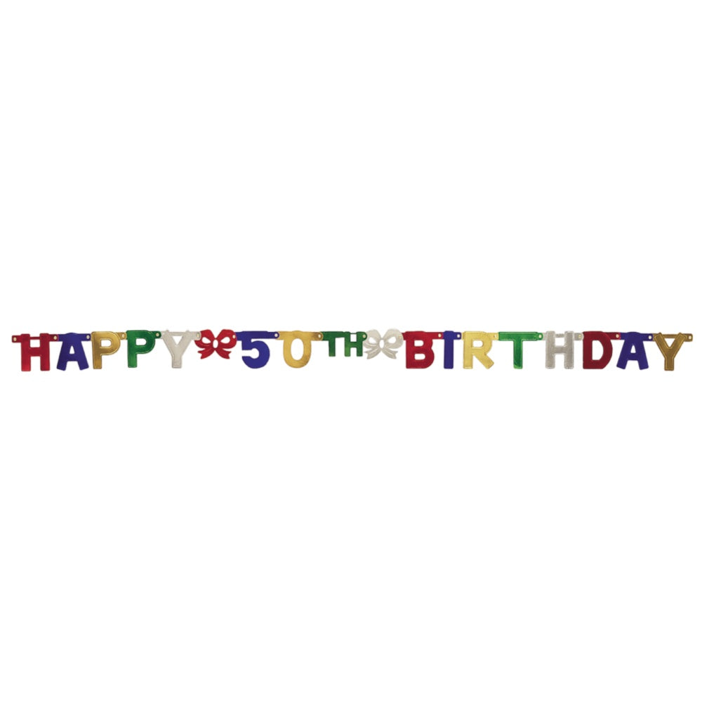 Happy Birthday Jointed Banner - 50th