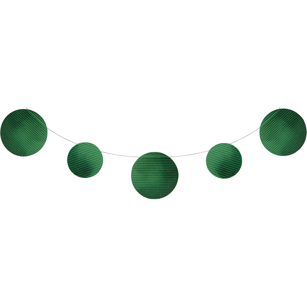 Foil Embossed Banner - Green/Disc