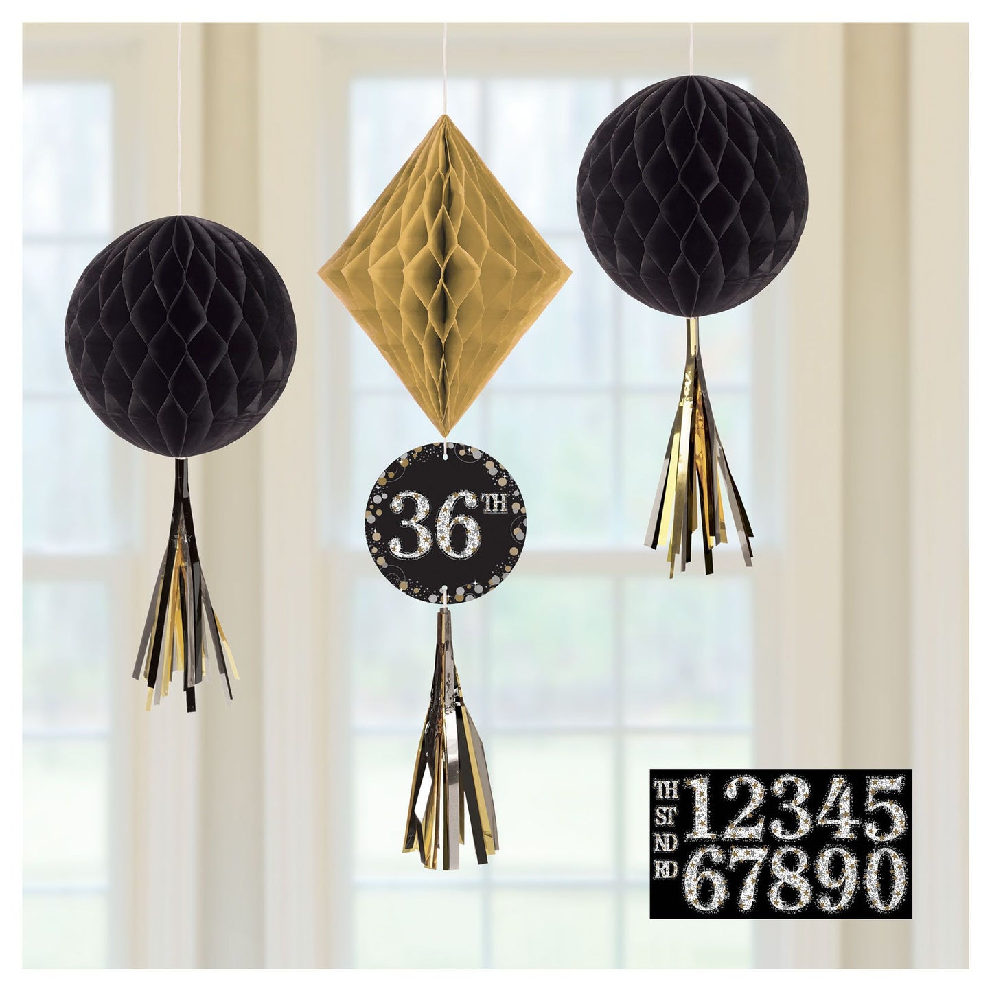 Add An Age Honeycomb Decorations - 3Pcs