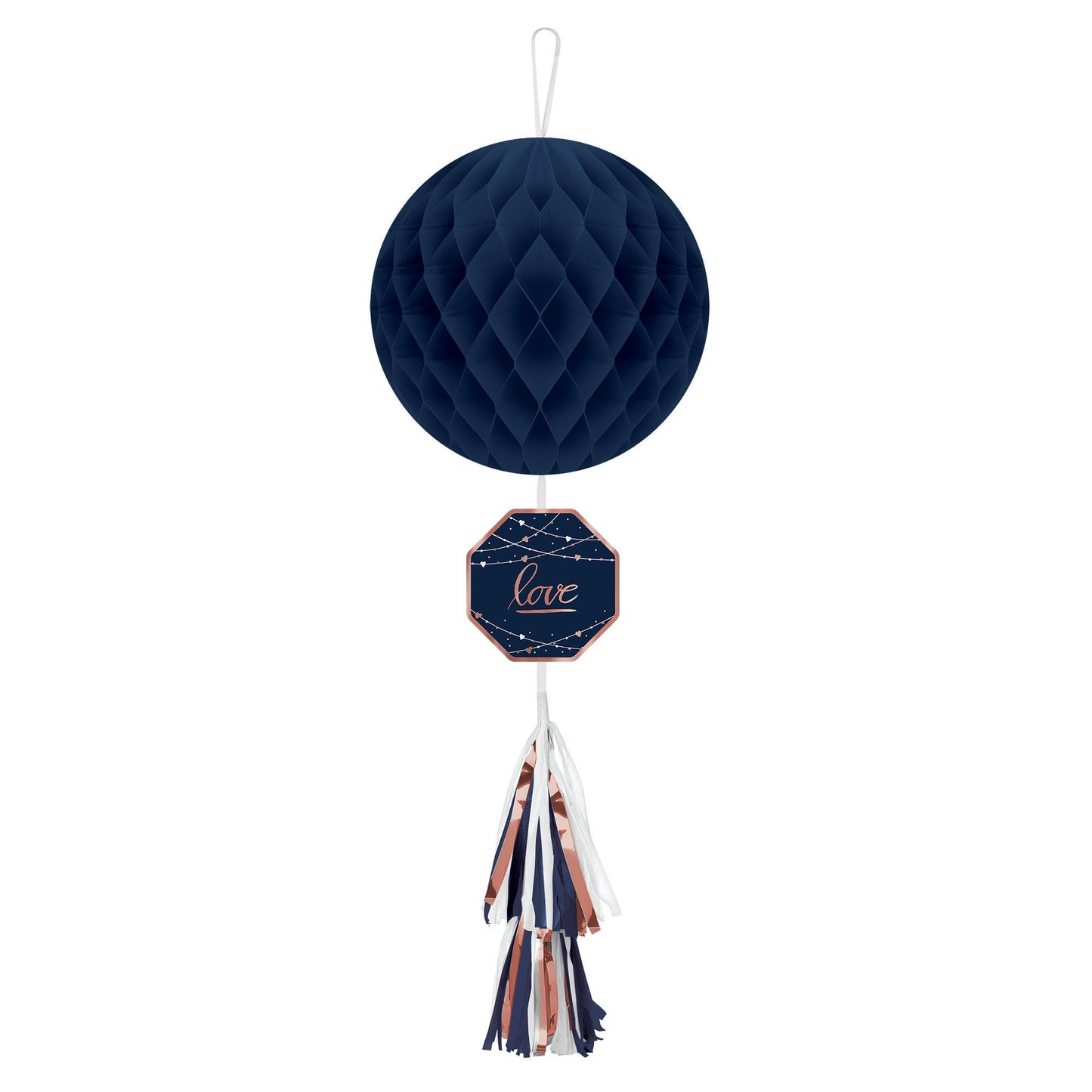 Navy Bride Hanging Honeycomb