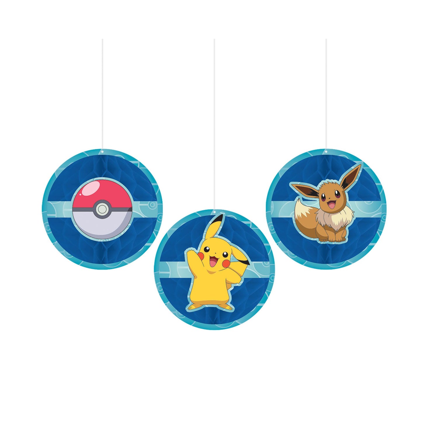 Pokemon Honeycomb Decorations - 3Pcs