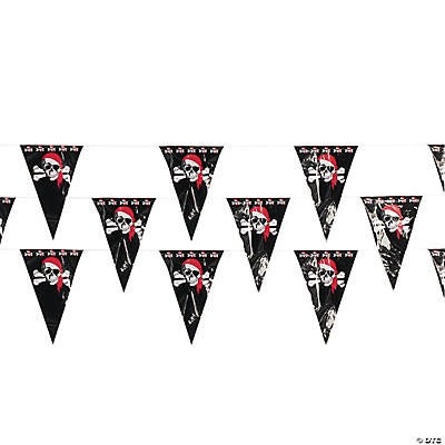 Plastic Pirate Pennant Banner, 100Ft