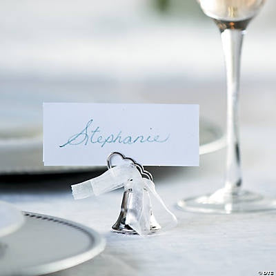 Silver Wedding Two Heart Bells