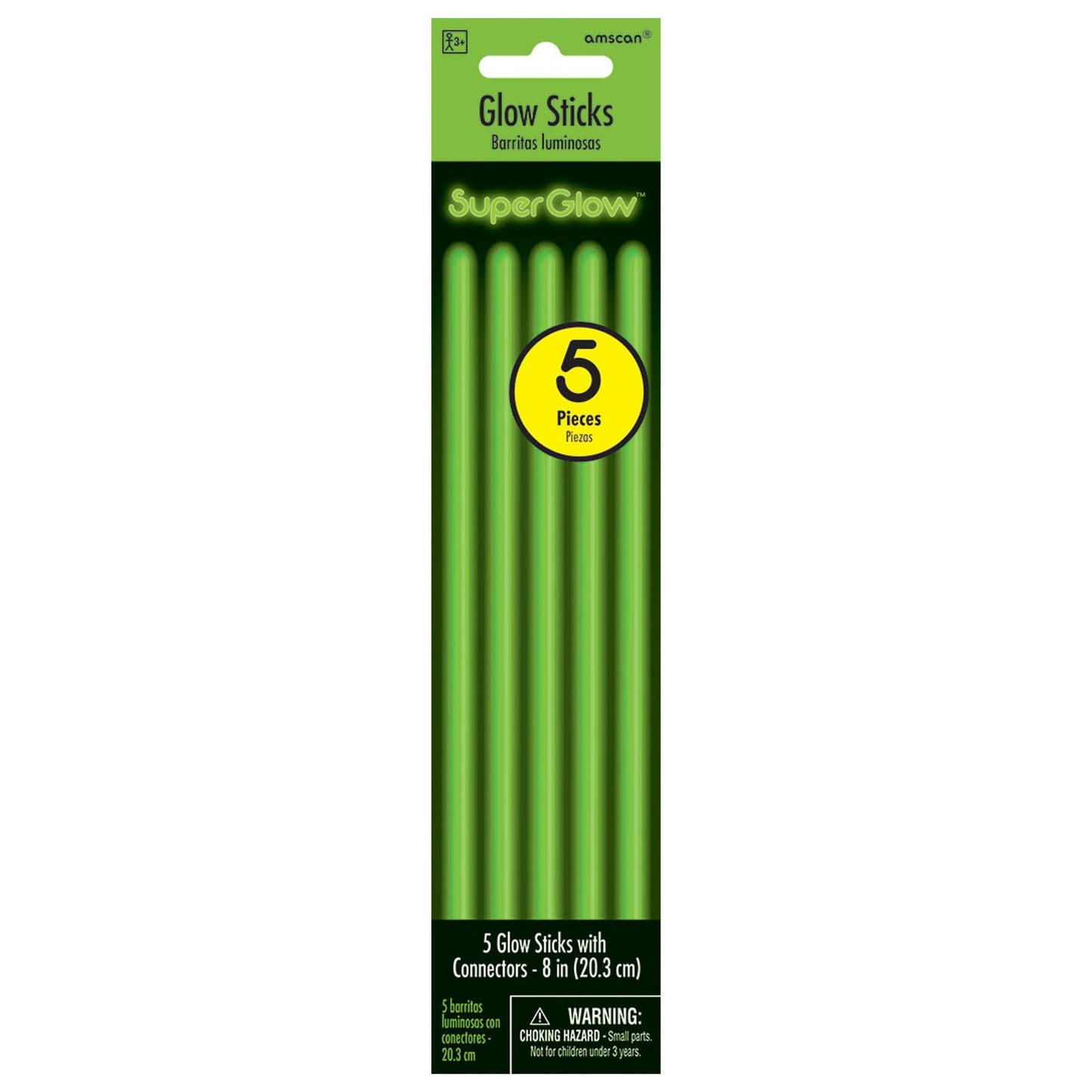 Green Glow Sticks, 5Ct