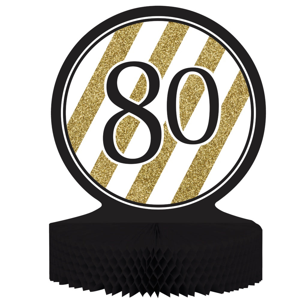 Black&Gold Centerpiece - 80Th/Disc