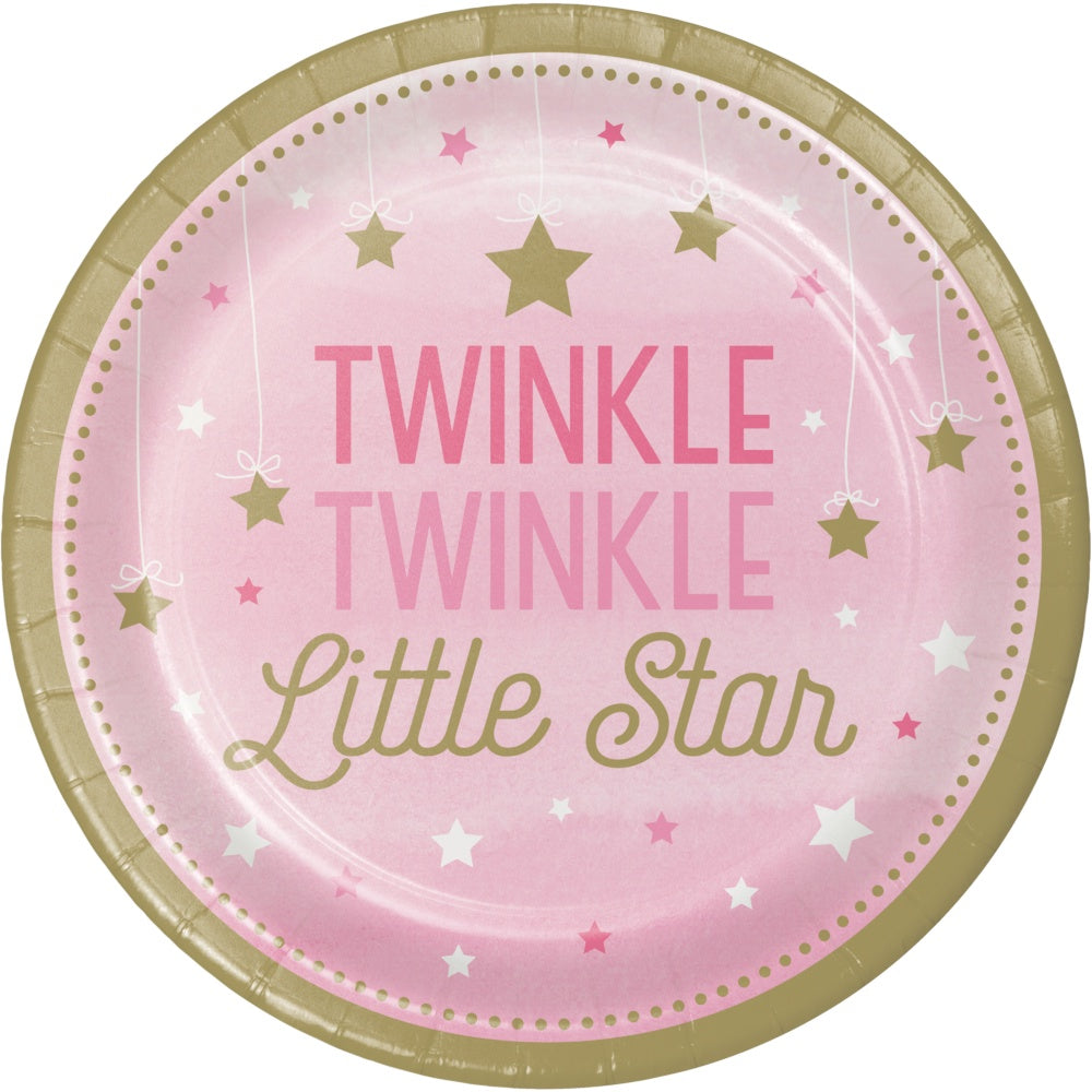 One Little Star Girl 9In Plates