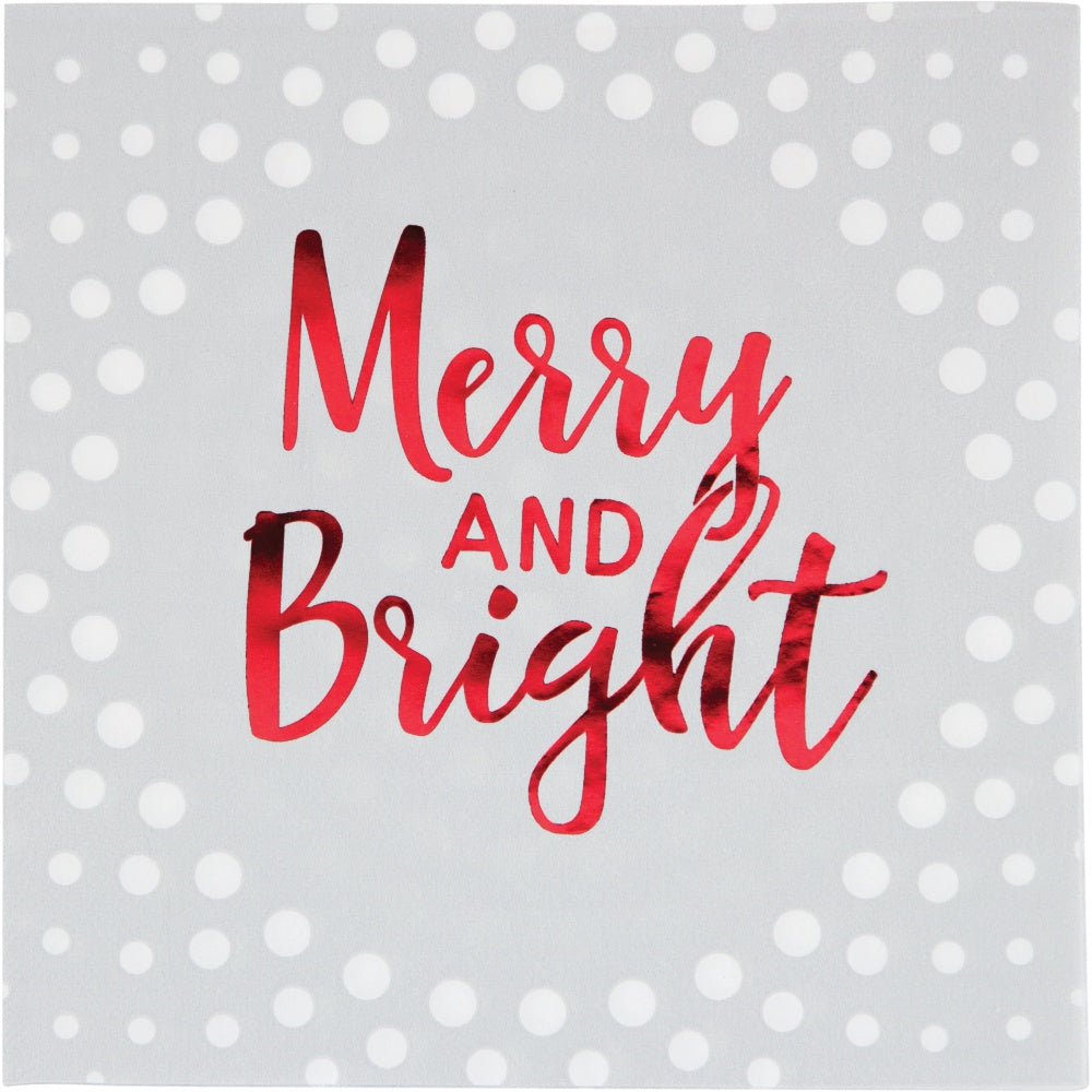 Merry&Bright Lunch Napkins - Foil Stamp