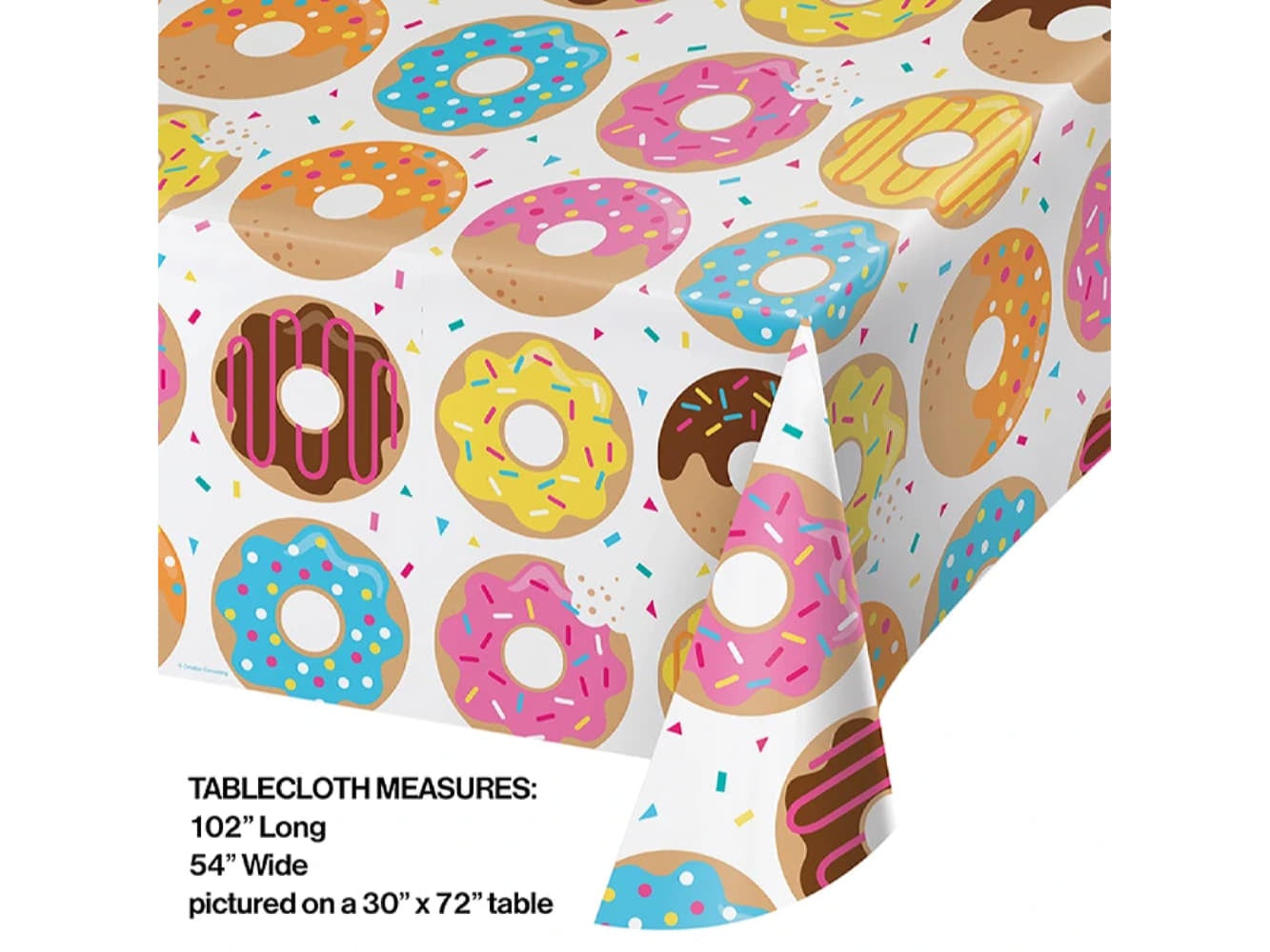 Donut Time Plastic Table Cover