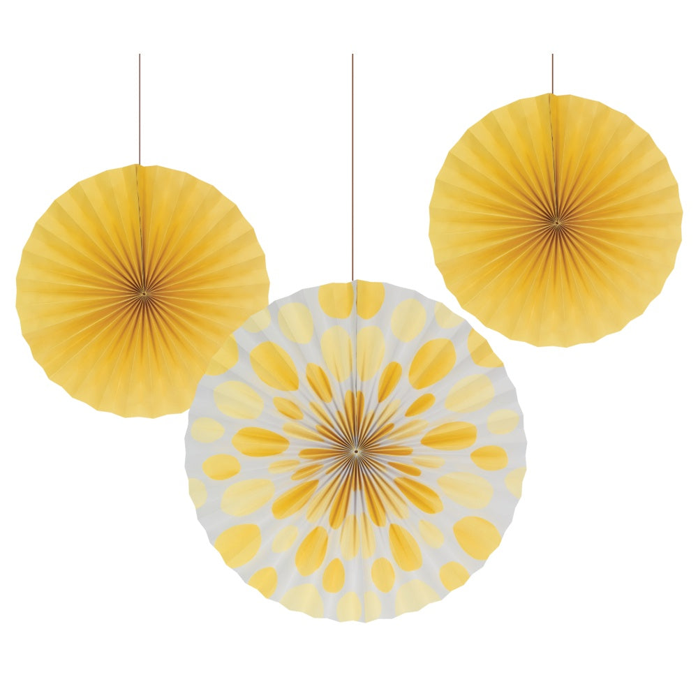 School Bus Yellow Dots Paper Fans/Disc