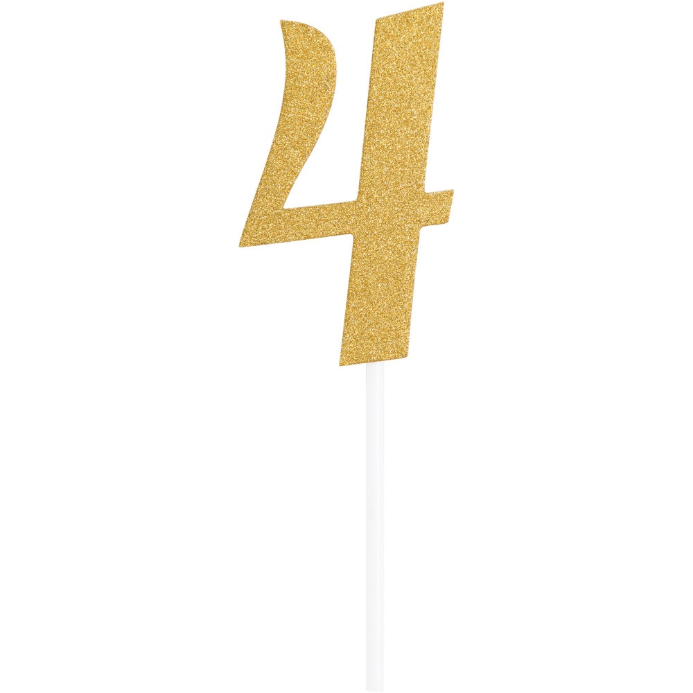 Gold Glitter Cake Topper-#4