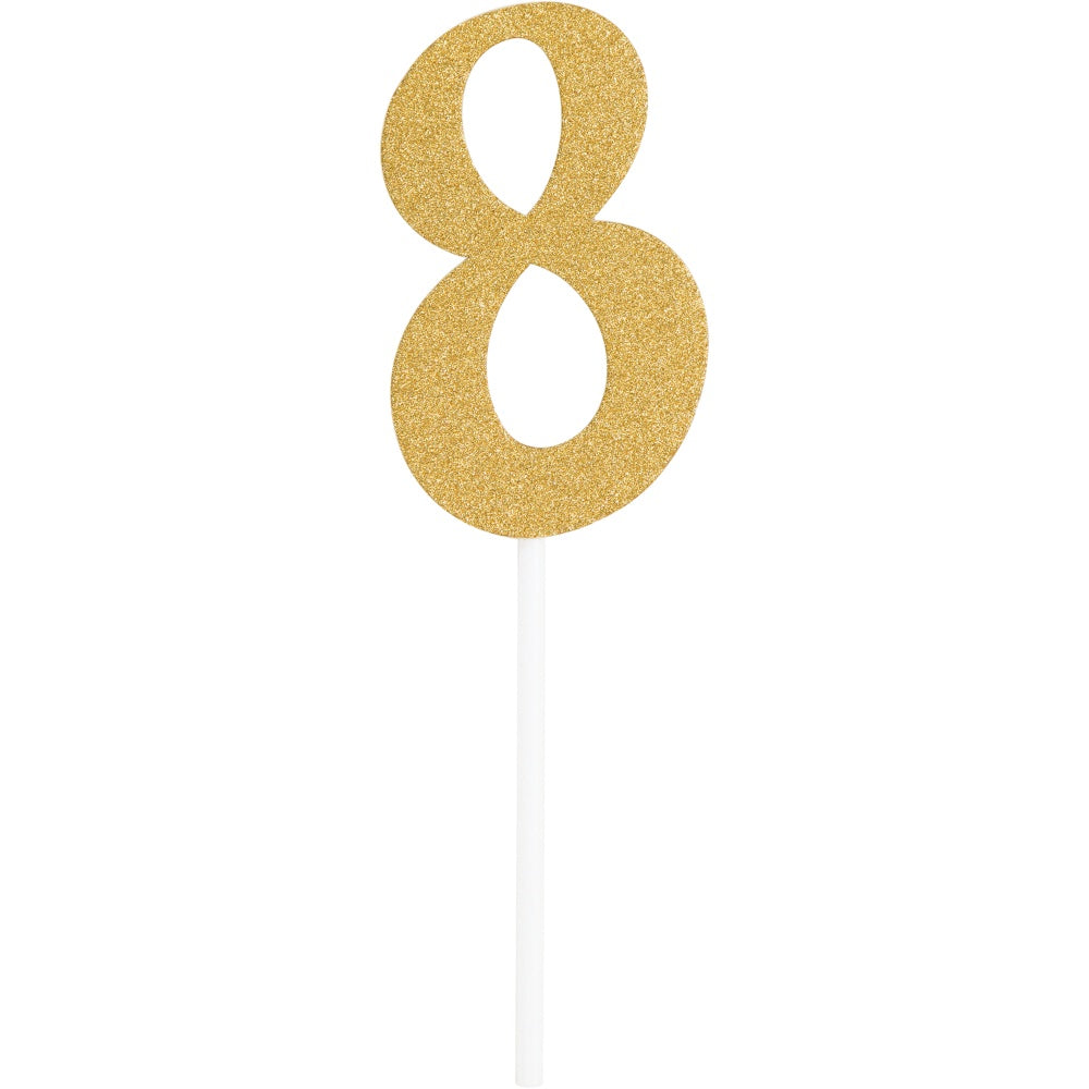 Gold Glitter Cake Topper-#8