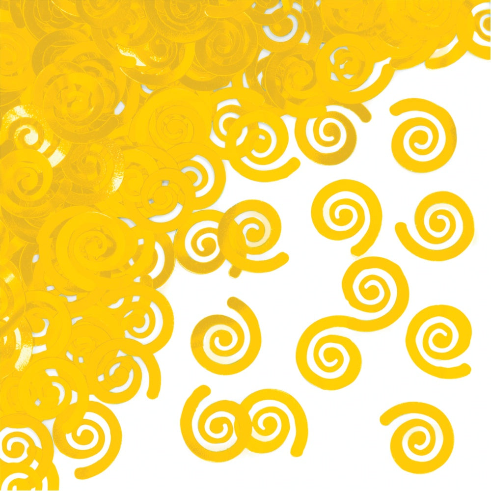 School Bus Yellow Swirls Confetti/Disc