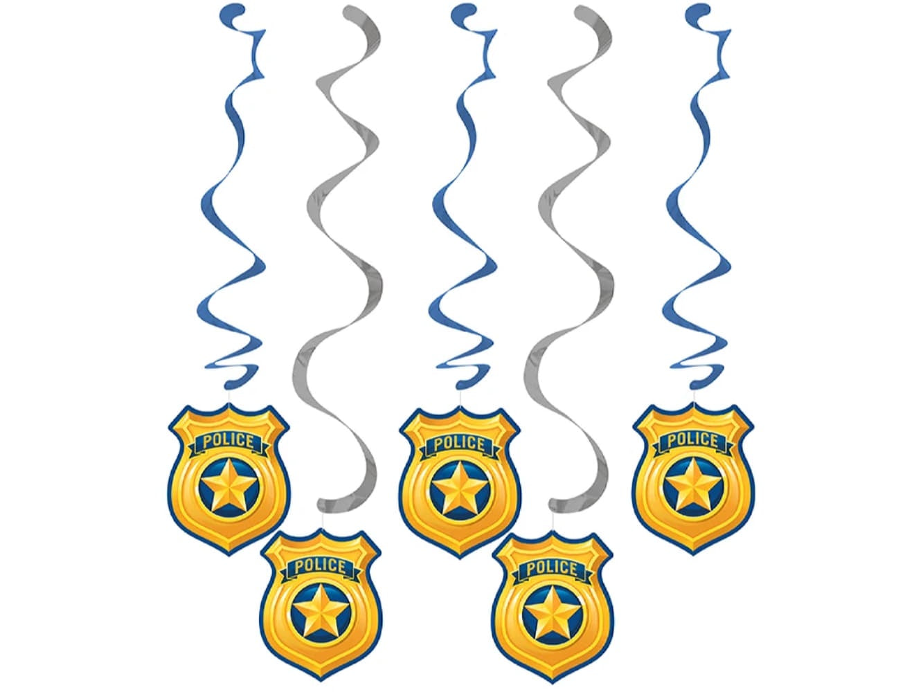 Police Party Dizzy Danglers-5Pk