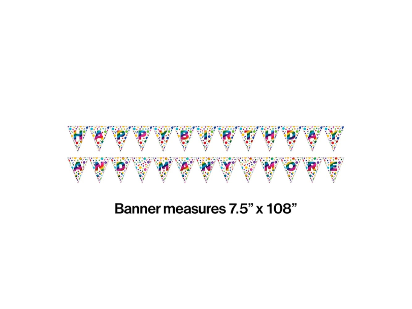 Rainbow Foil Birthday Pennant Banner