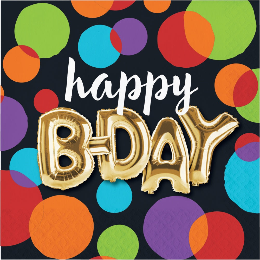 Balloon Birthday Lunch Napkins/Disc