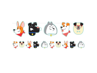 Dog Party Ribbon Banner, 6" X 75.5"