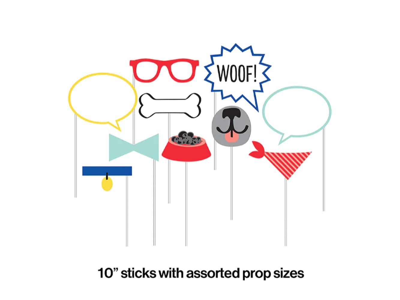 Dog Party Photo Props-10Pcs