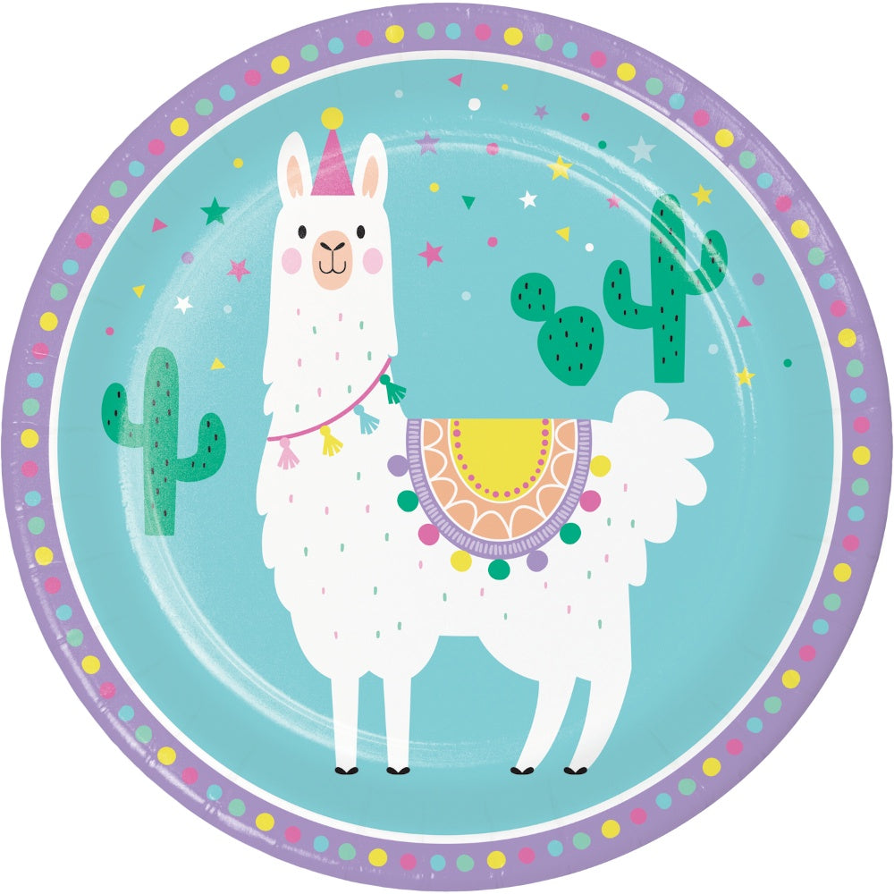 Llama Party 9In Plates