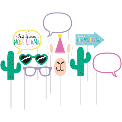 Llama Party Photoprops - 10Ct