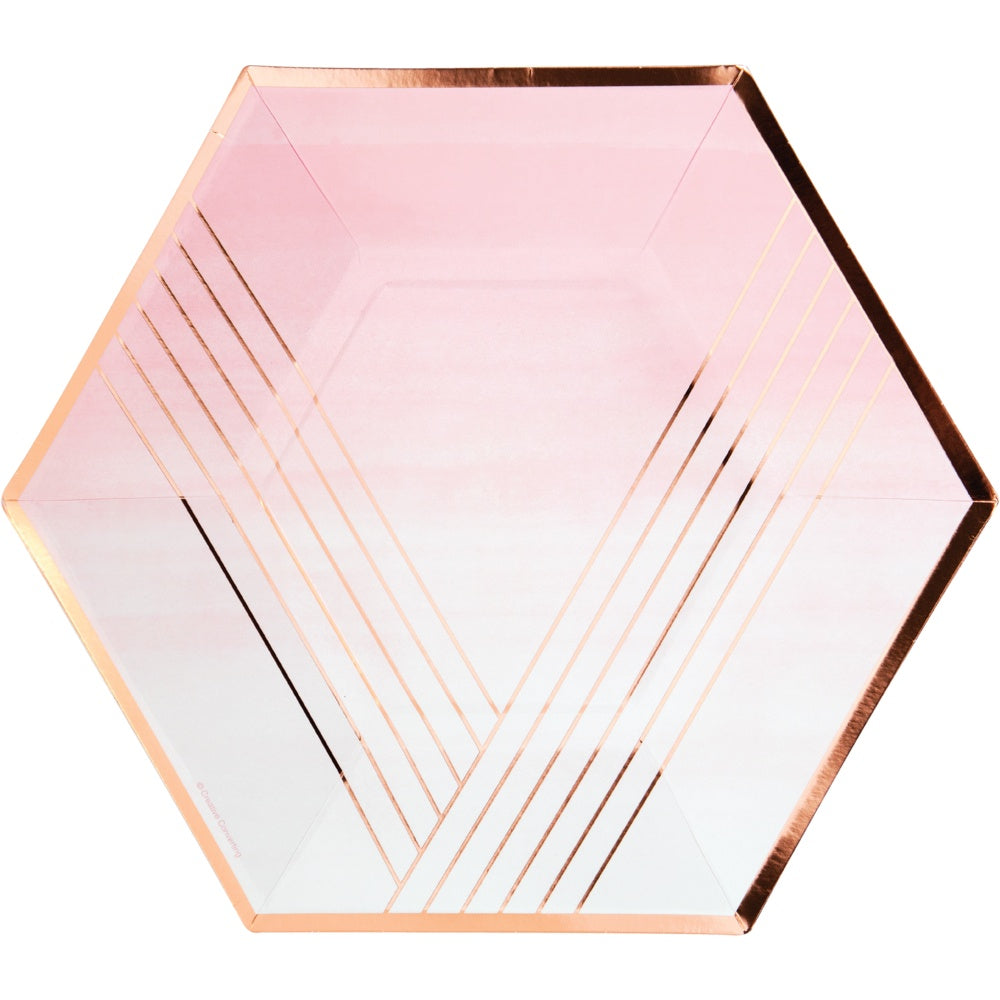 Rose All Day Hexagon Plates