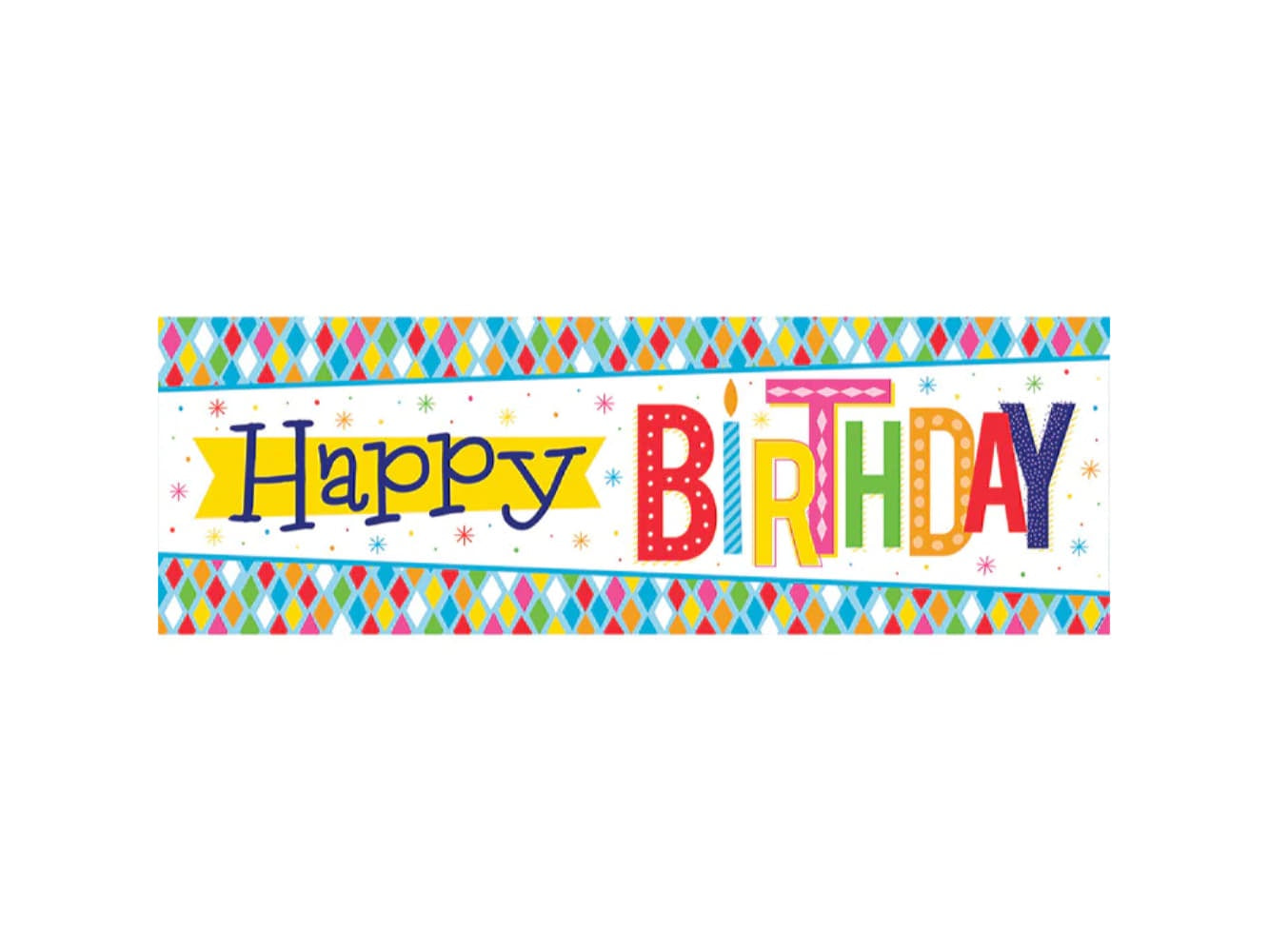 Bright Birthday Giant Banner, 60" X 20"
