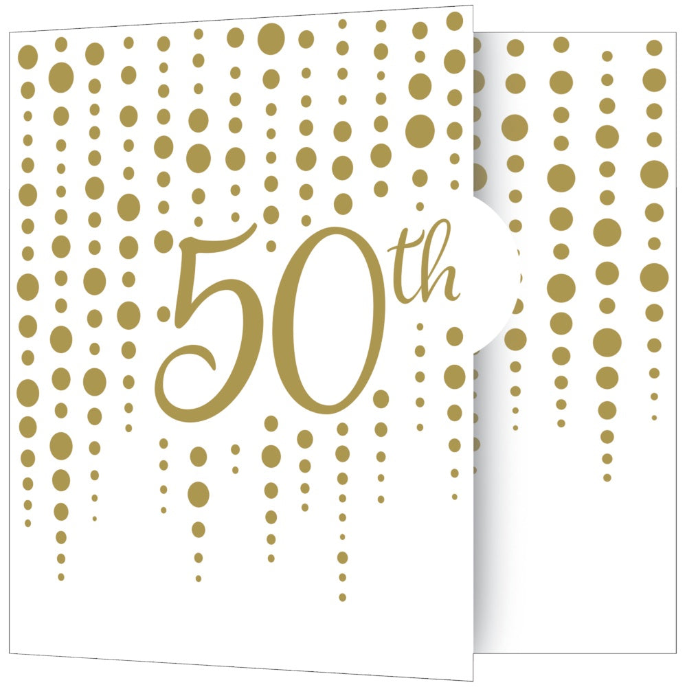 Sparkle And Shine 50Th Gold Invites