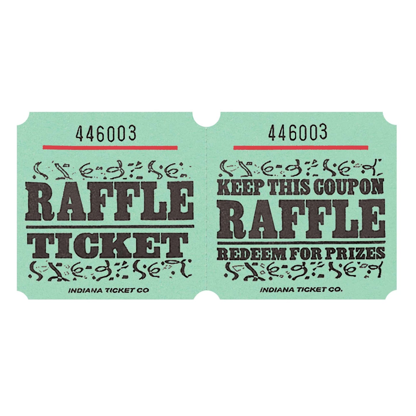 Green Raffle Ticket Roll