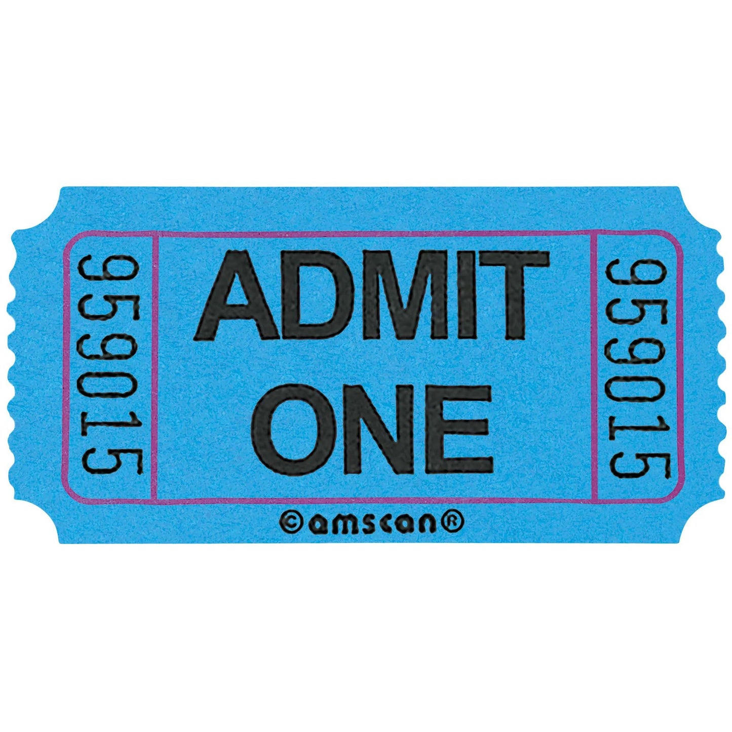 Blue Admit One Ticket Roll
