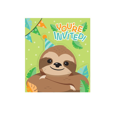 Sloth Party Invitations - 8Ct