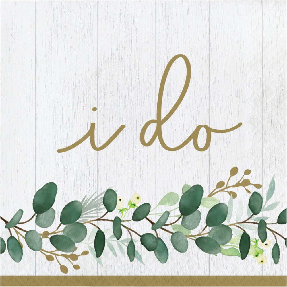 I Do Eucalyptus Greens Lunch Napkins