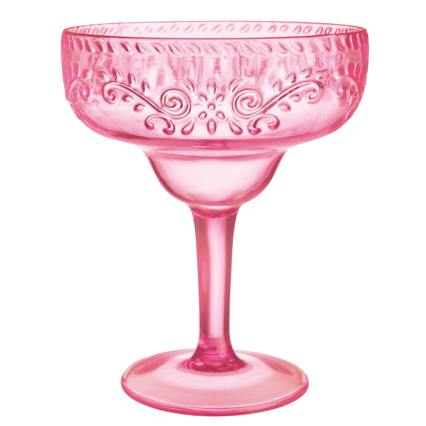 Pink Floral Margarita Glass 19Oz