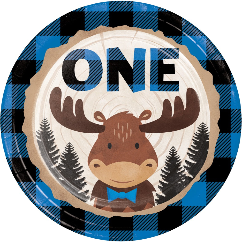 One Moose Plaid 7In Plates