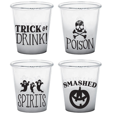 Classic Halloween Plastic Shot Glass Set-4pcs