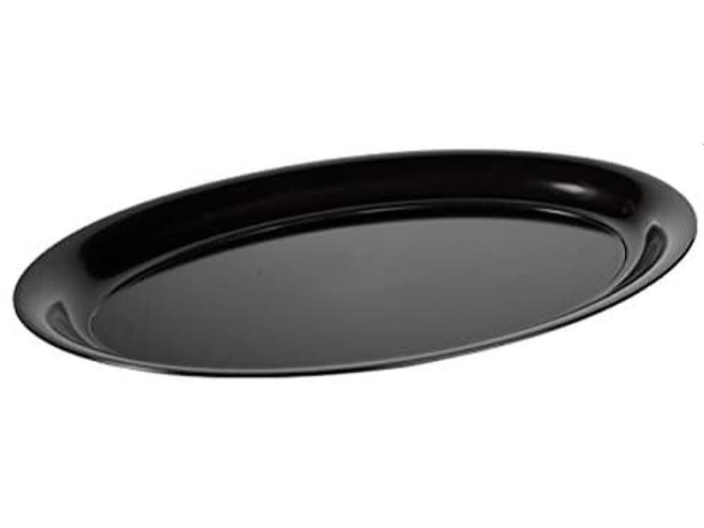 14X21-Inch Platter Pleasers Black Plastic Oval Trays