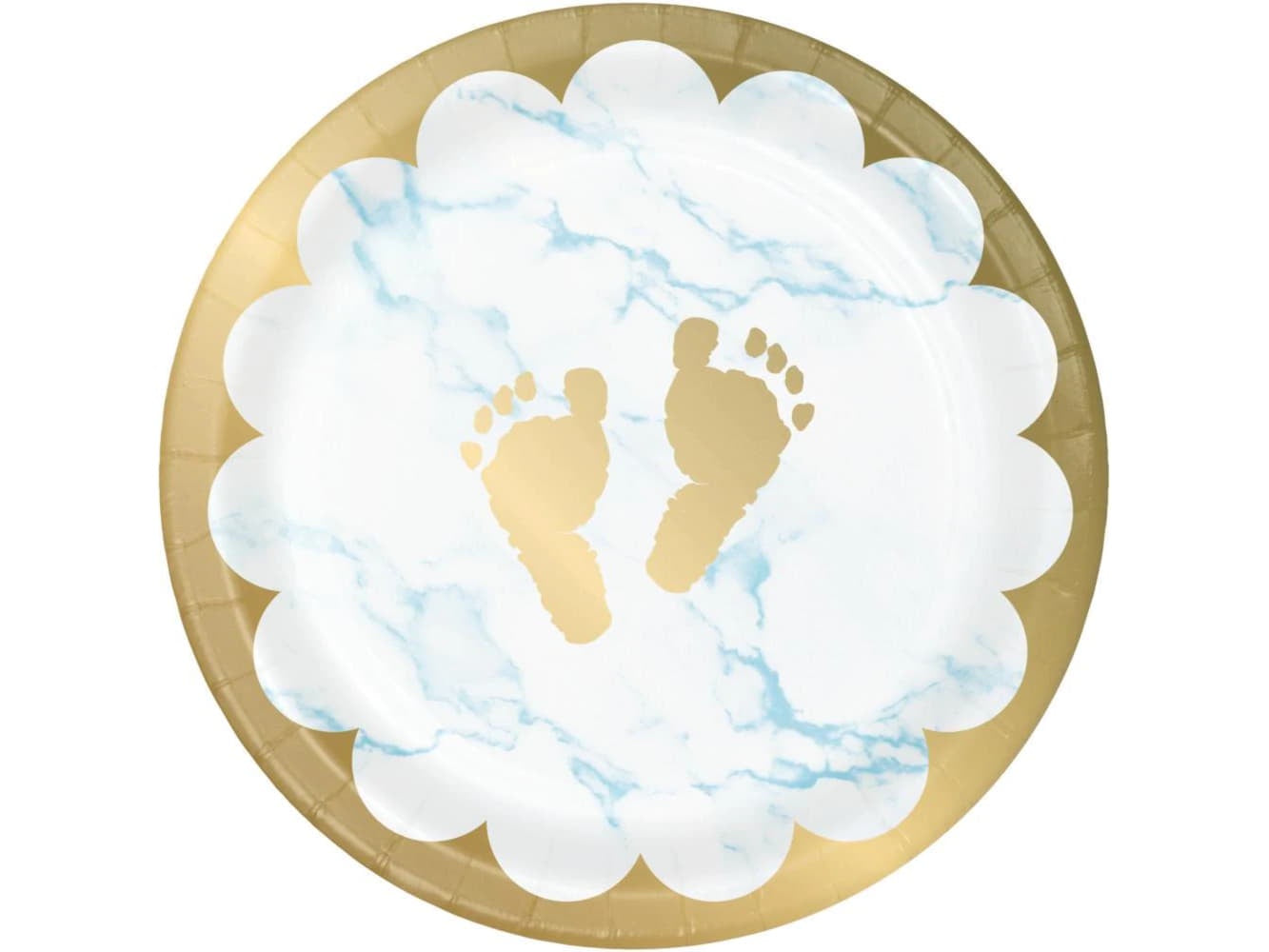 Baby Blue Marble 7In Plates
