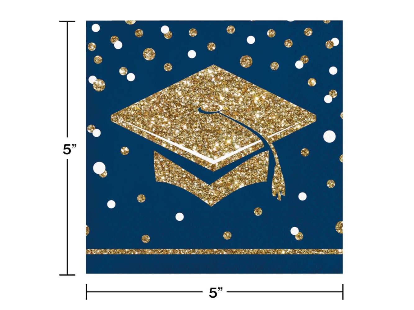 Glittering Grad Beverage Napkins