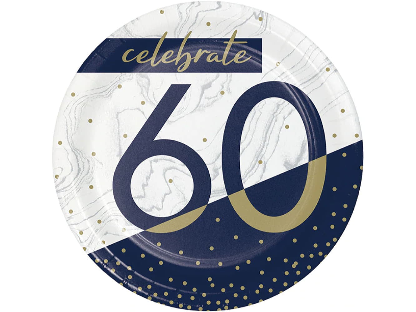 Navy & Gold Milestone 7In Plates-#60