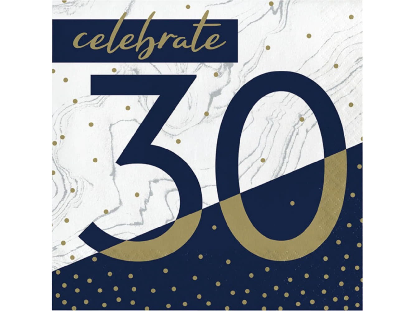 Navy & Gold Milestone Lunch Napkins-#30