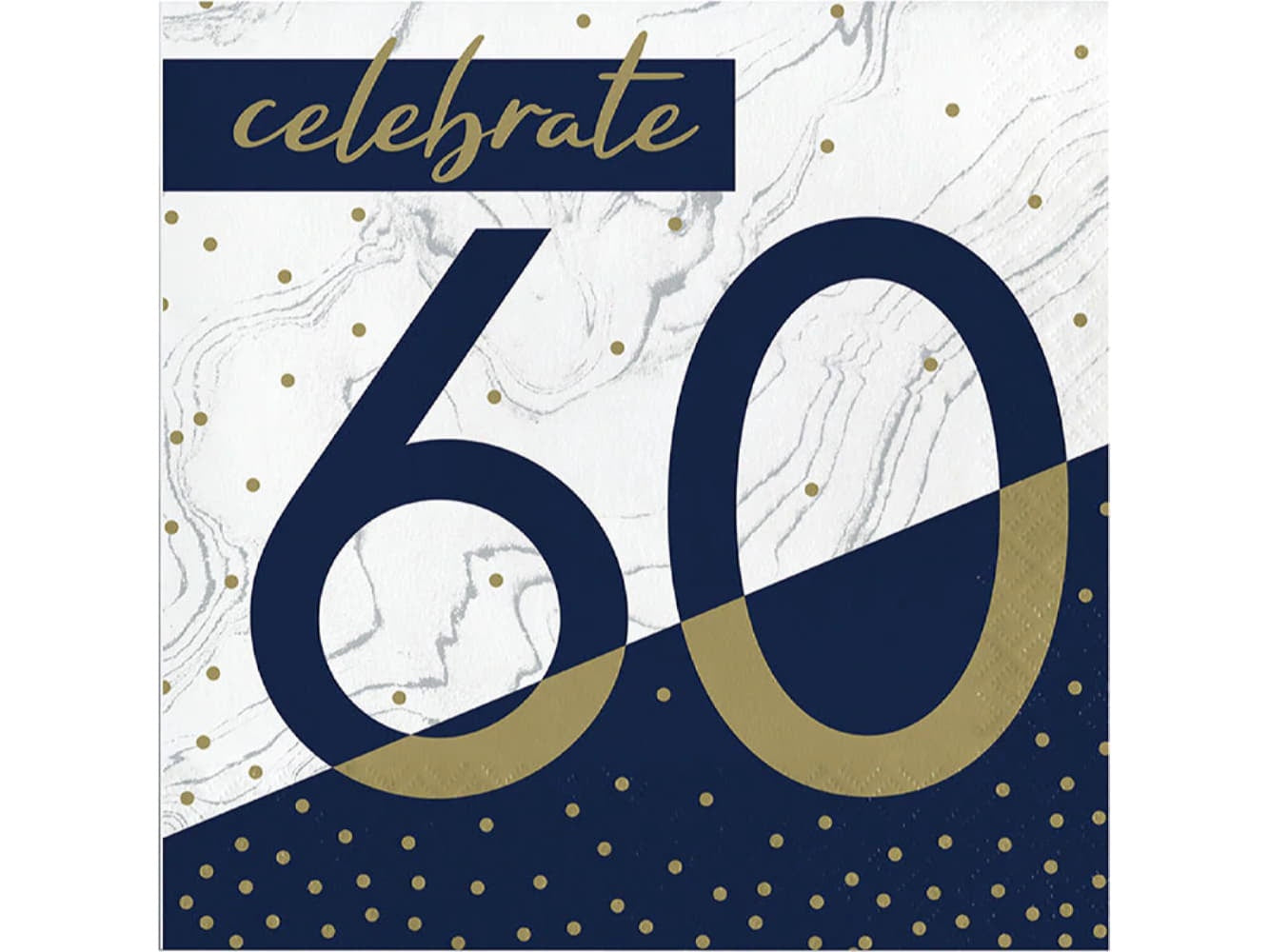 Navy & Gold Milestone Lunch Napkins-#60