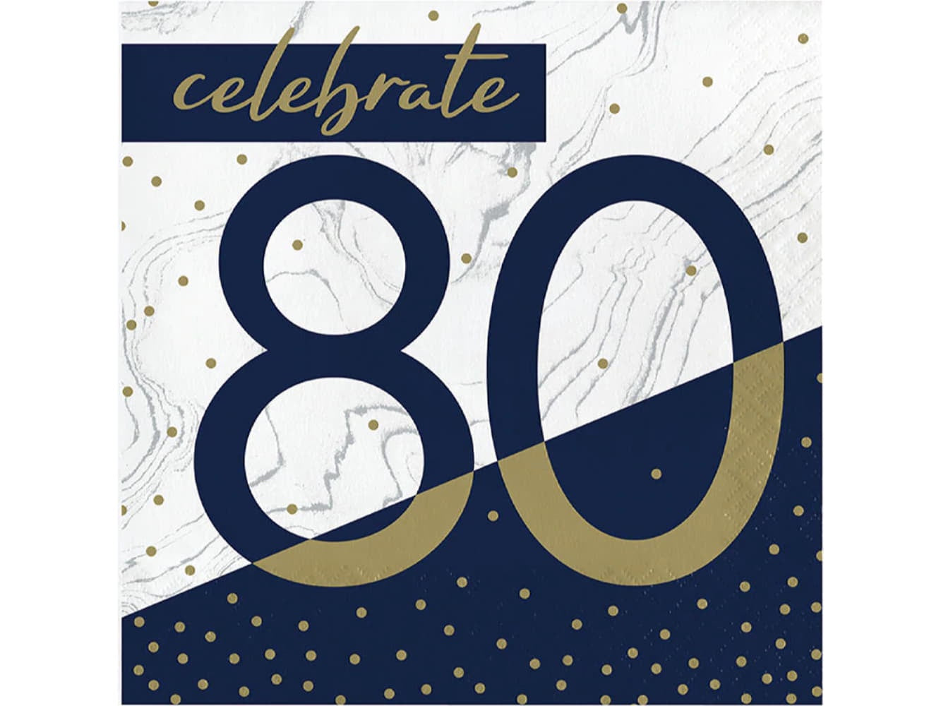 Navy & Gold Milestone Lunch Napkins #80